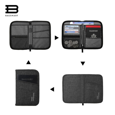 BAGSMART Multifunction Travel Passport Bag